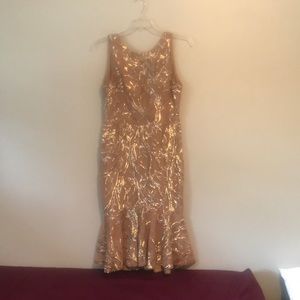 Gold sequin dress
